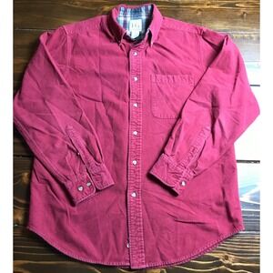 Field Gear Shirt, Men's Size Medium, Red, Flannel, Button Up, Long Sleeve